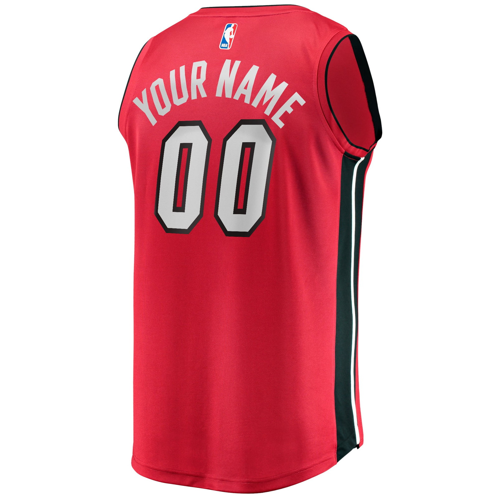 Miami Heat Fast Break Custom Jersey Red Statement Edition - back view