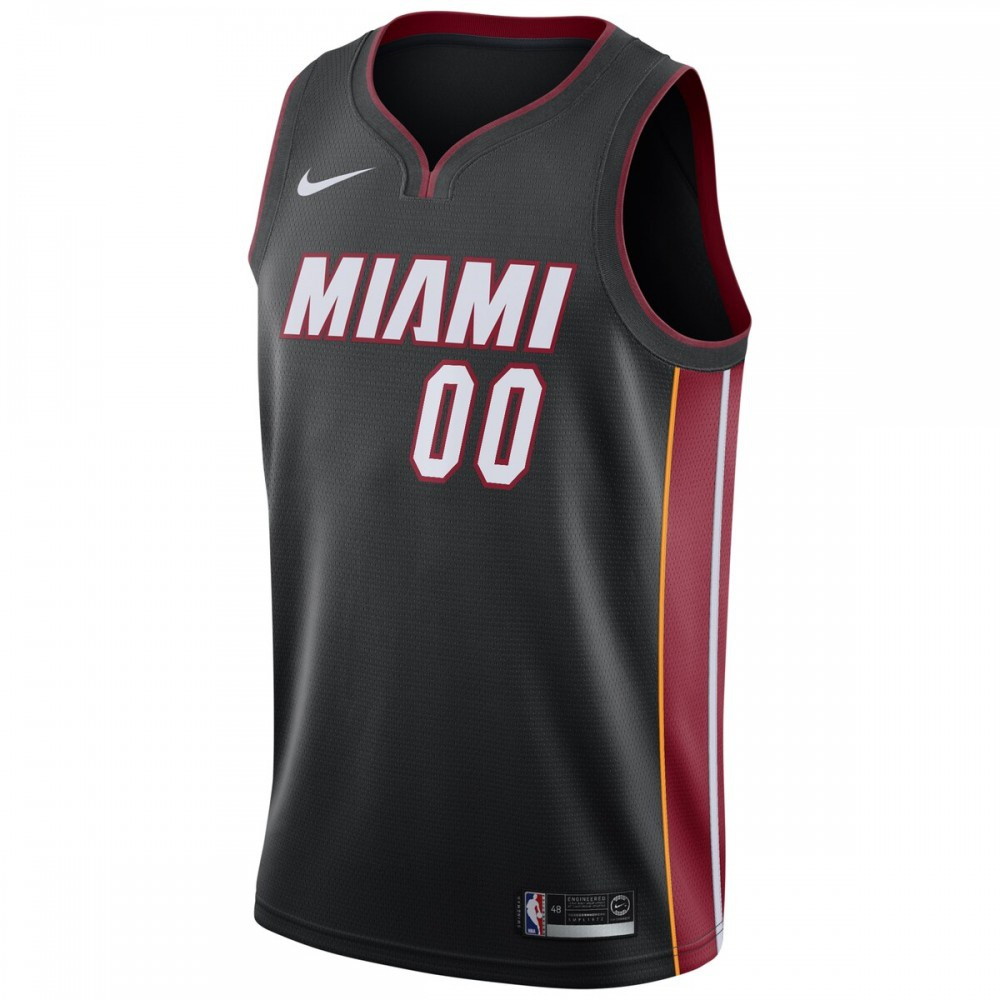 Miami Heat Swingman Custom Jersey Black Icon Edition - second front view
