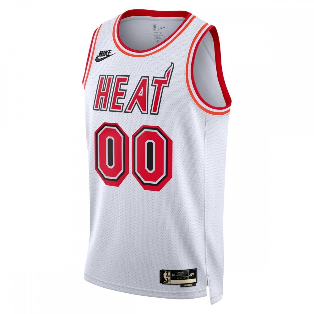Miami Heat Unisex 2022/23 Custom Swingman Jersey Classic Edition White - second front view