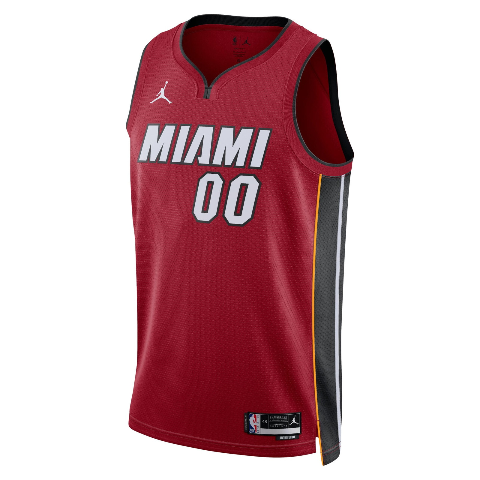 Miami Heat Unisex 2022/23 Swingman Custom Jersey Statement Edition Red - front view
