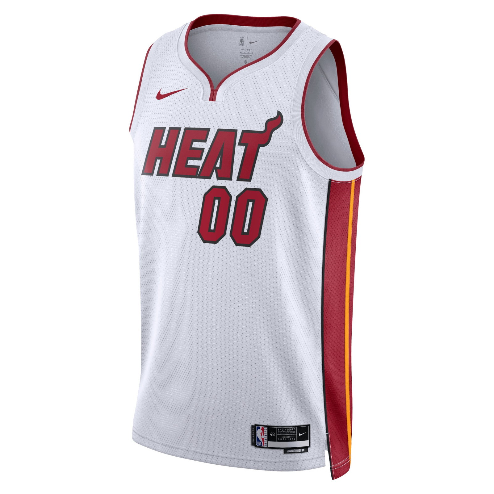 Miami Heat Unisex Swingman Custom Jersey White Association Edition - front view
