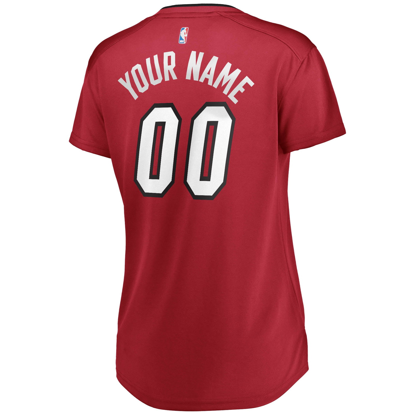 Miami Heat Women's Fast Break Fan Version Custom Jersey Wine Statement Edition - back view