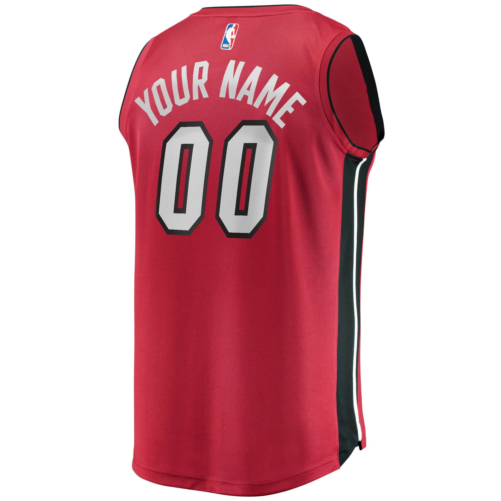 Miami Heat Youth Fast Break Fan Version Custom Jersey Red Statement Edition - back view