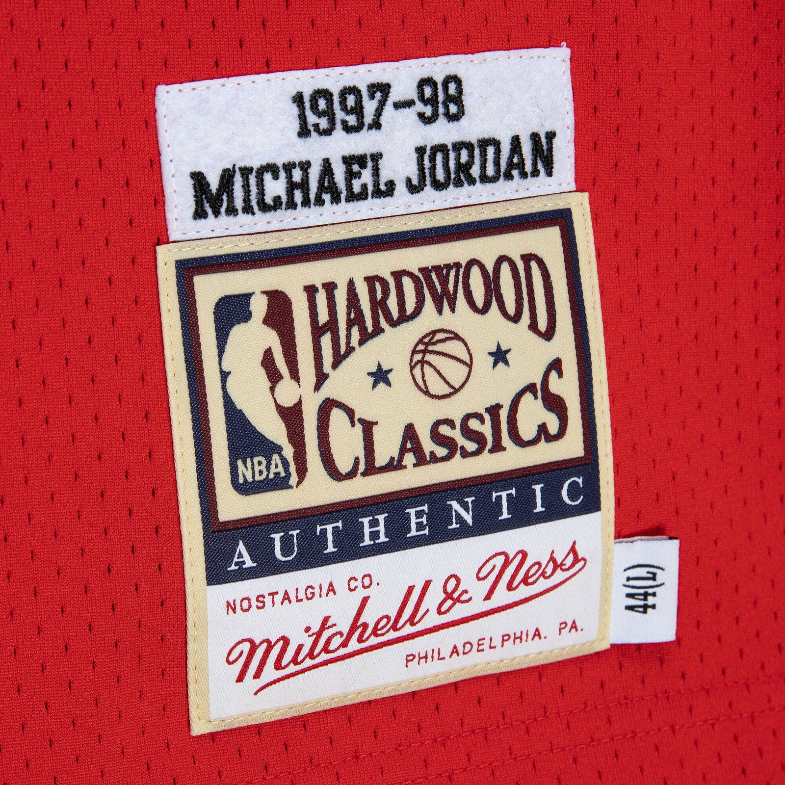Michael Jordan Chicago Bulls 1997-98 Pro Cut Jersey Red - back view