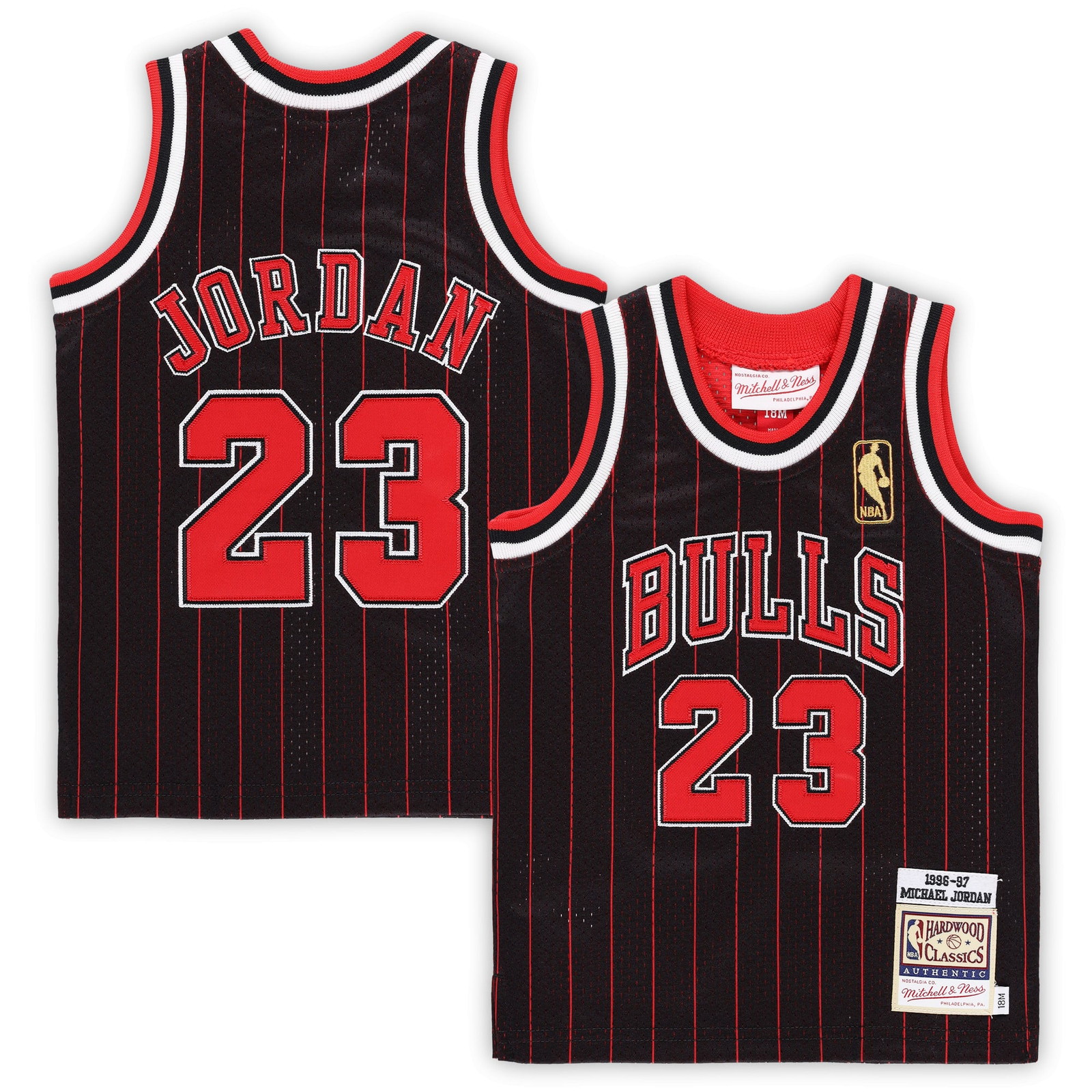 Michael Jordan Chicago Bulls Infant 1996/97 Hardwood Classics Pro Cut Jersey - front and back view
