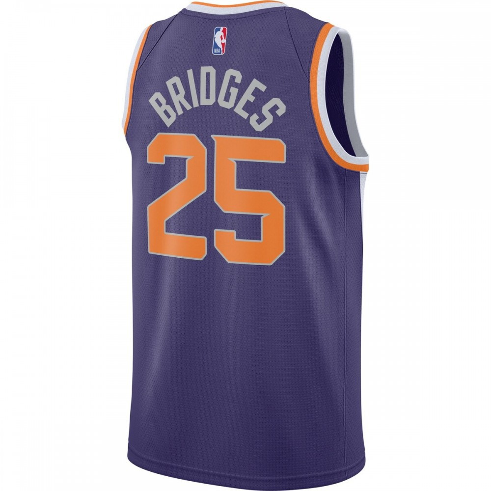 Mikal Bridges Phoenix Suns 2020/21 Swingman Player Jersey Icon Edition Purple - back view