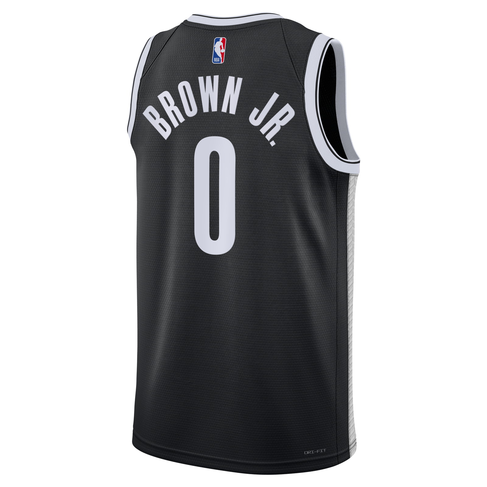 Mikel Brown Jr. Brooklyn Nets Youth Swingman Jersey Black Icon Edition - back view