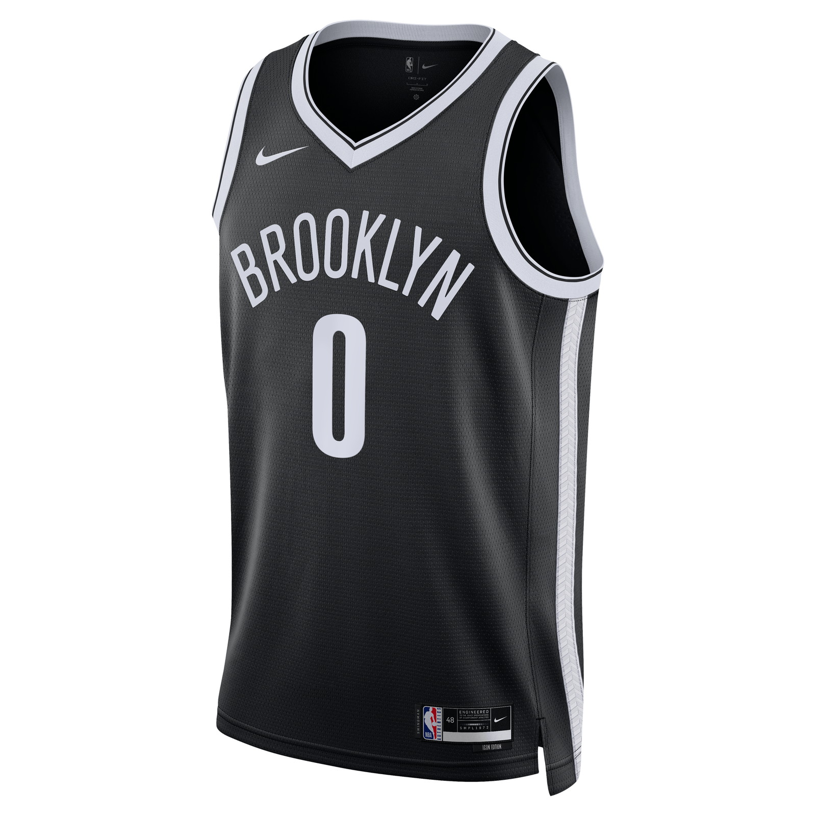 Mikel Brown Jr. Brooklyn Nets Youth Swingman Jersey Black Icon Edition - front view