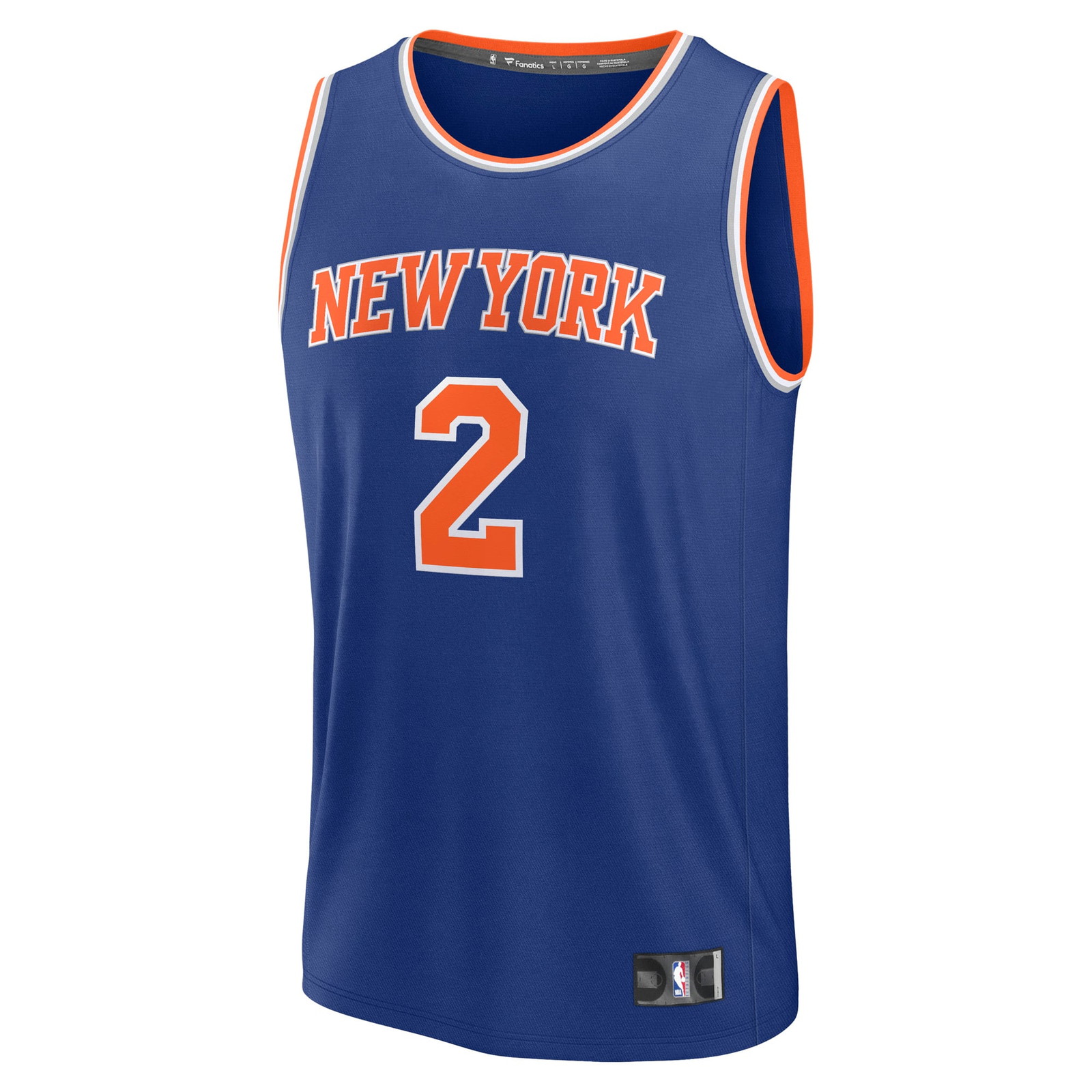 Miles McBride New York Knicks Fast Break Fan Version Player Jersey Icon Edition Blue - front view