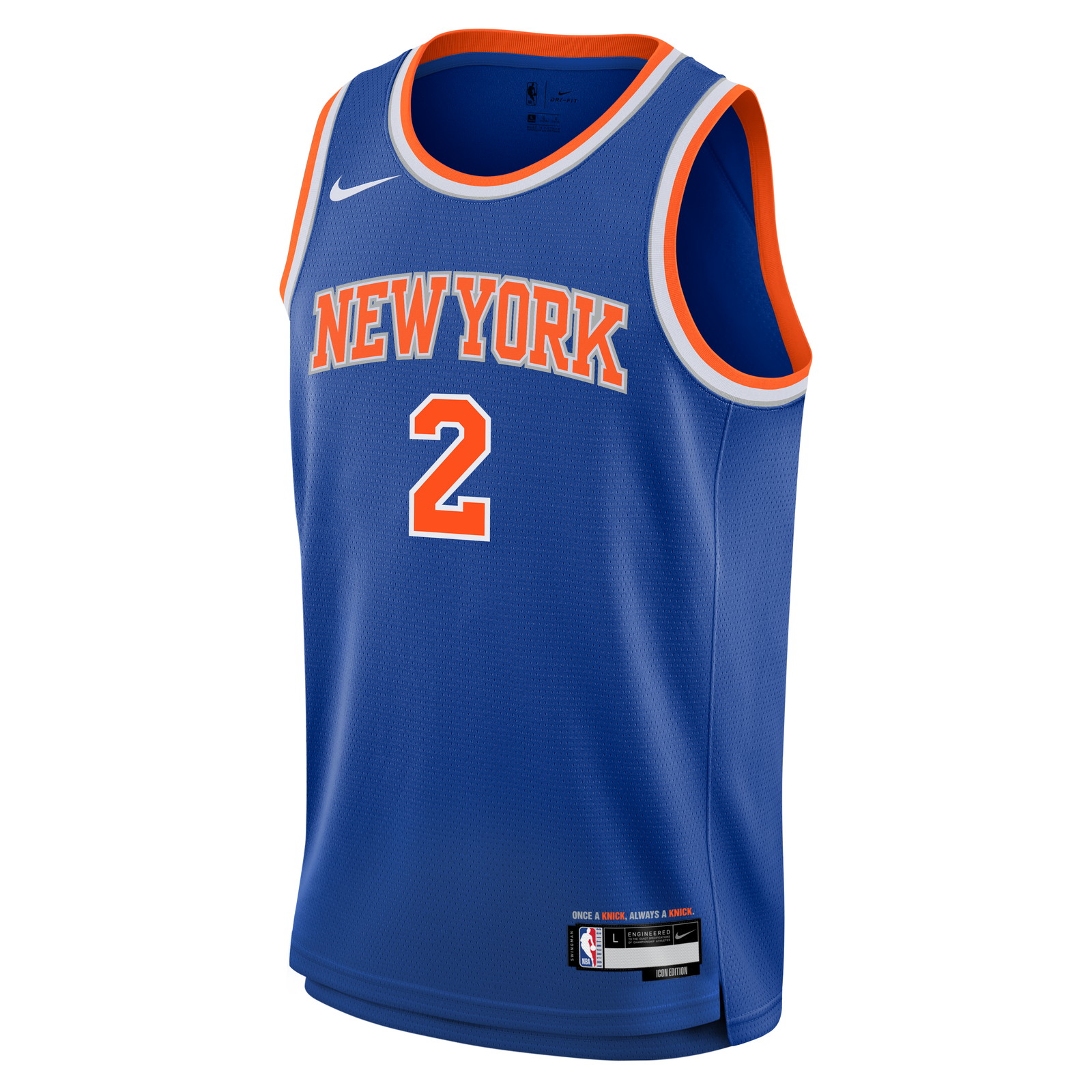 Miles McBride New York Knicks Youth Swingman Jersey Icon Edition Blue - front view