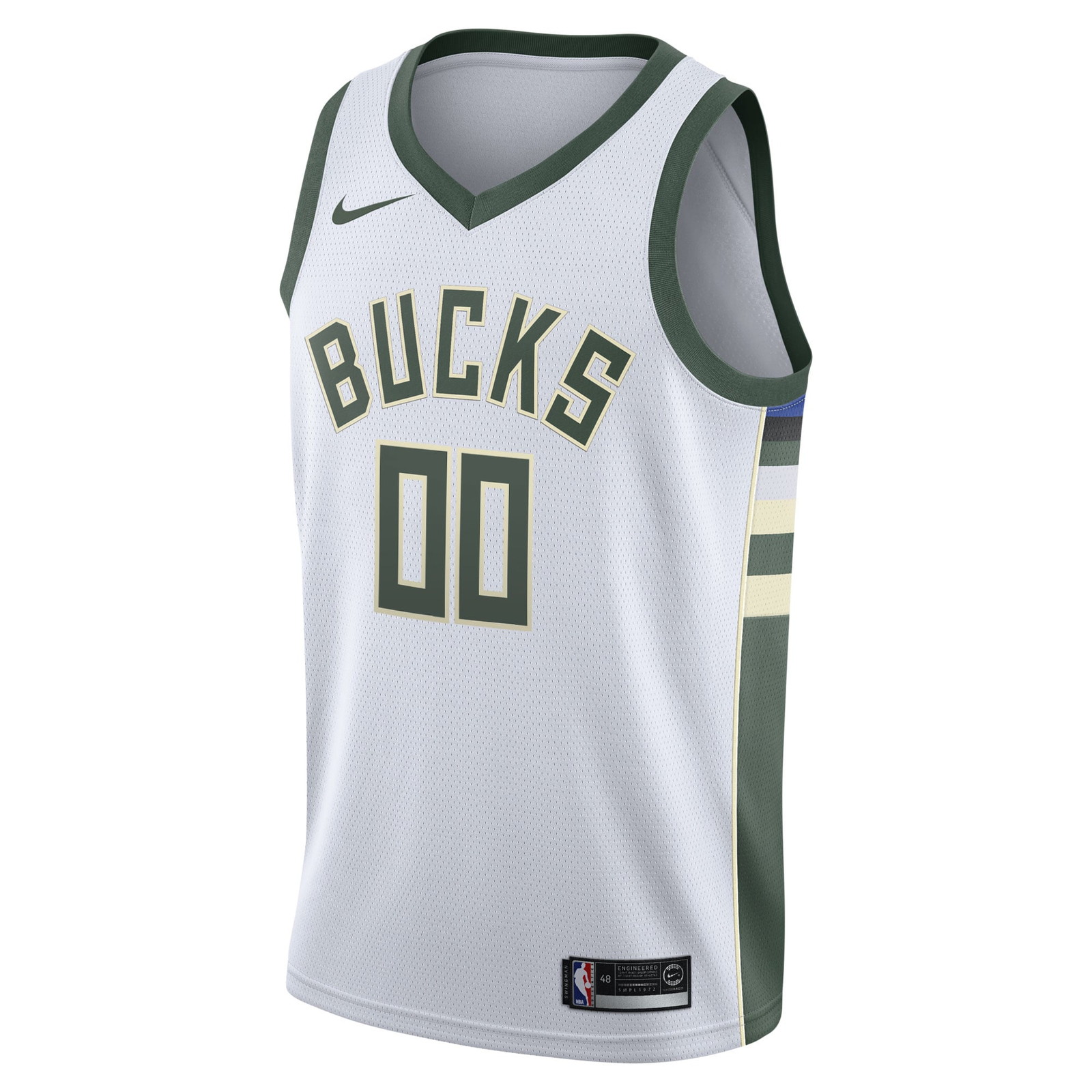 Milwaukee Bucks 2020/21 Swingman Custom Jersey Association Edition White - front view