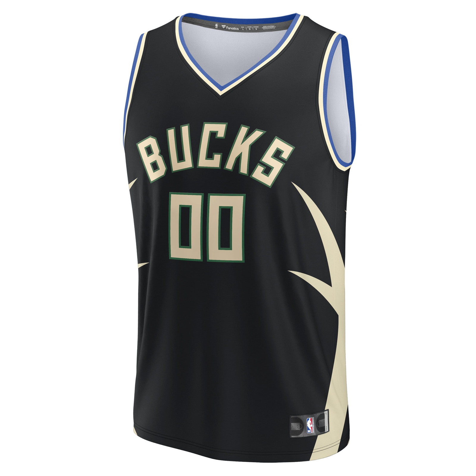 Milwaukee Bucks Custom Fast Break Jersey Statement Edition Black - front view