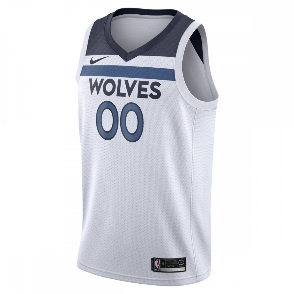 Minnesota Timberwolves 2020/21 Swingman Custom Jersey Association Edition White - second front view