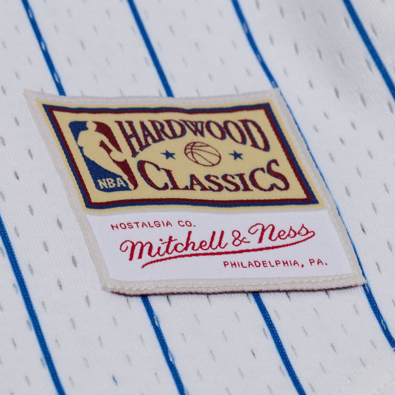 Minnesota Timberwolves Head Coach Pinstripe Mesh Full-Button Baseball Jersey - close-up detail 1
