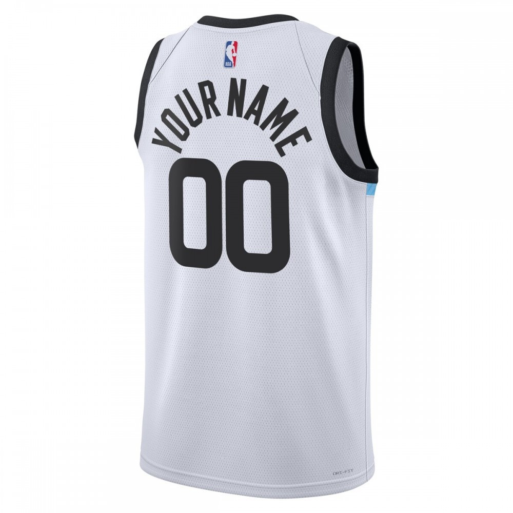 Minnesota Timberwolves Unisex 2022/23 Swingman Custom Jersey City Edition White - back view