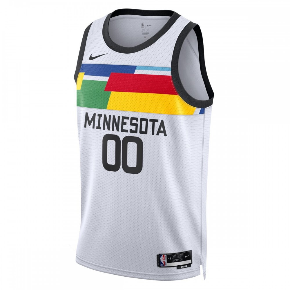 Minnesota Timberwolves Unisex 2022/23 Swingman Custom Jersey City Edition White - second front view