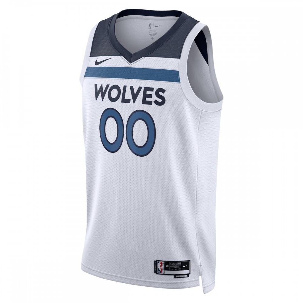 Minnesota Timberwolves Unisex 2022/23 Swingman Custom Jersey White Association - second front view