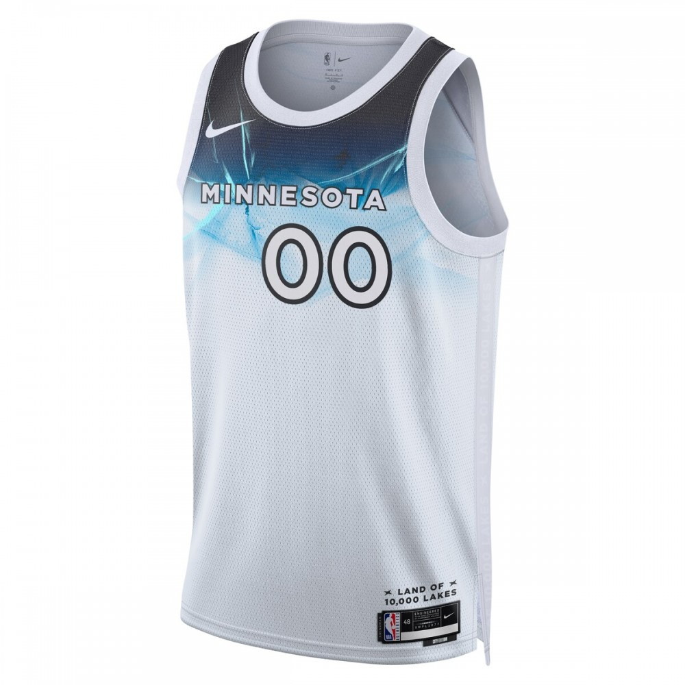 Minnesota Timberwolves Unisex 2024/25 Custom Swingman Jersey City Edition White - second front view