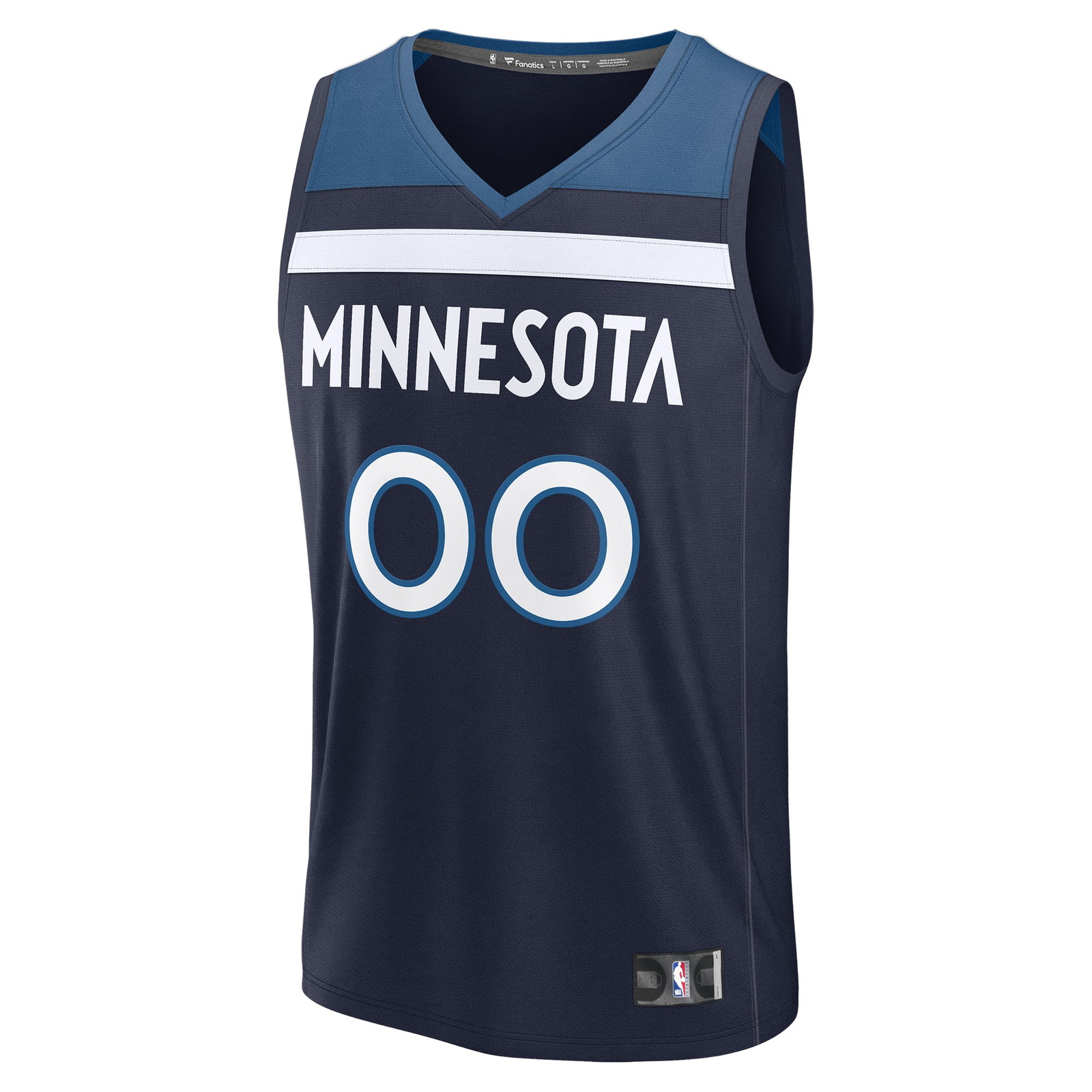 Minnesota Timberwolves Youth Fast Break Custom Jersey Icon Edition Navy - front view
