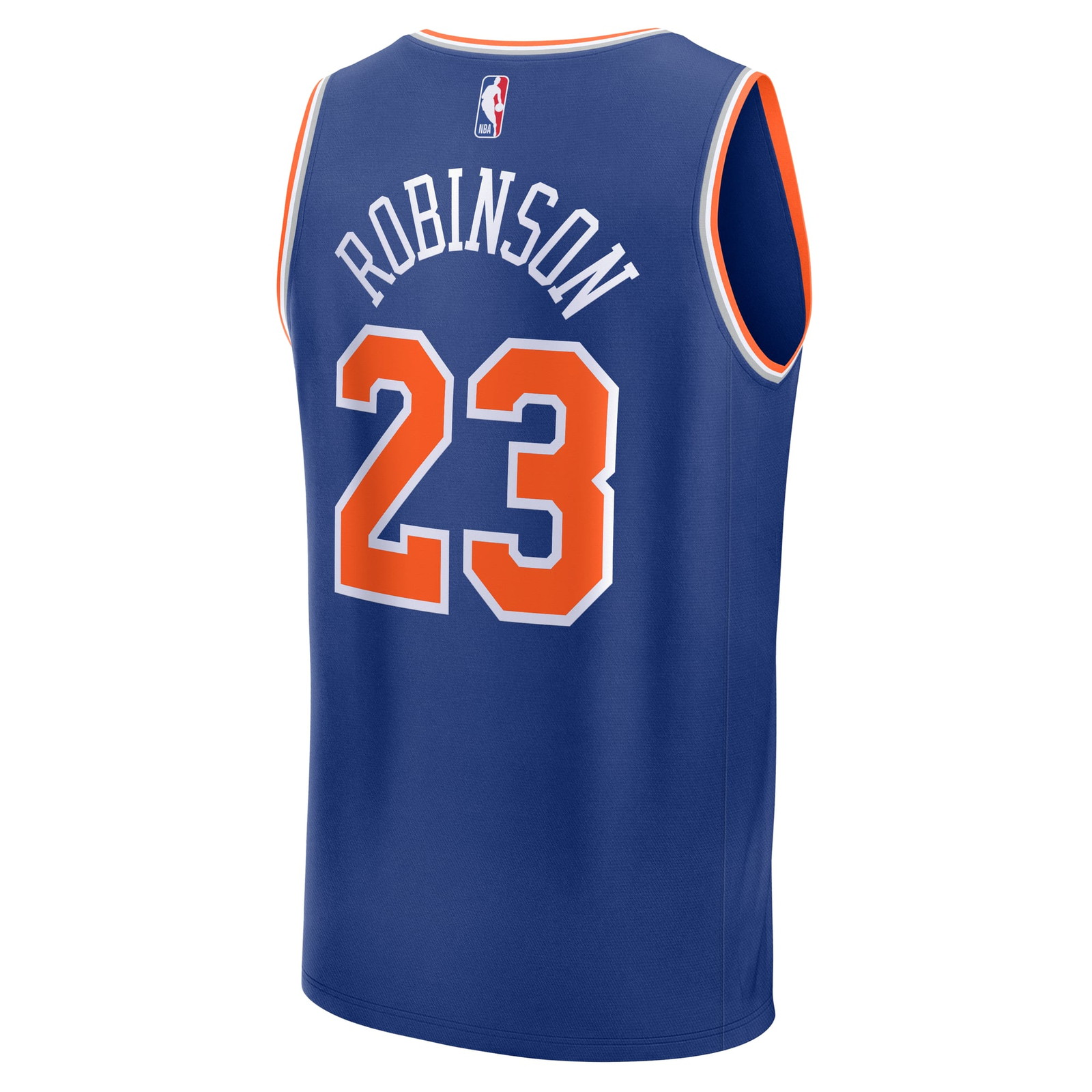 Mitchell Robinson New York Knicks Fast Break Fan Version Jersey Icon Edition Blue - back view