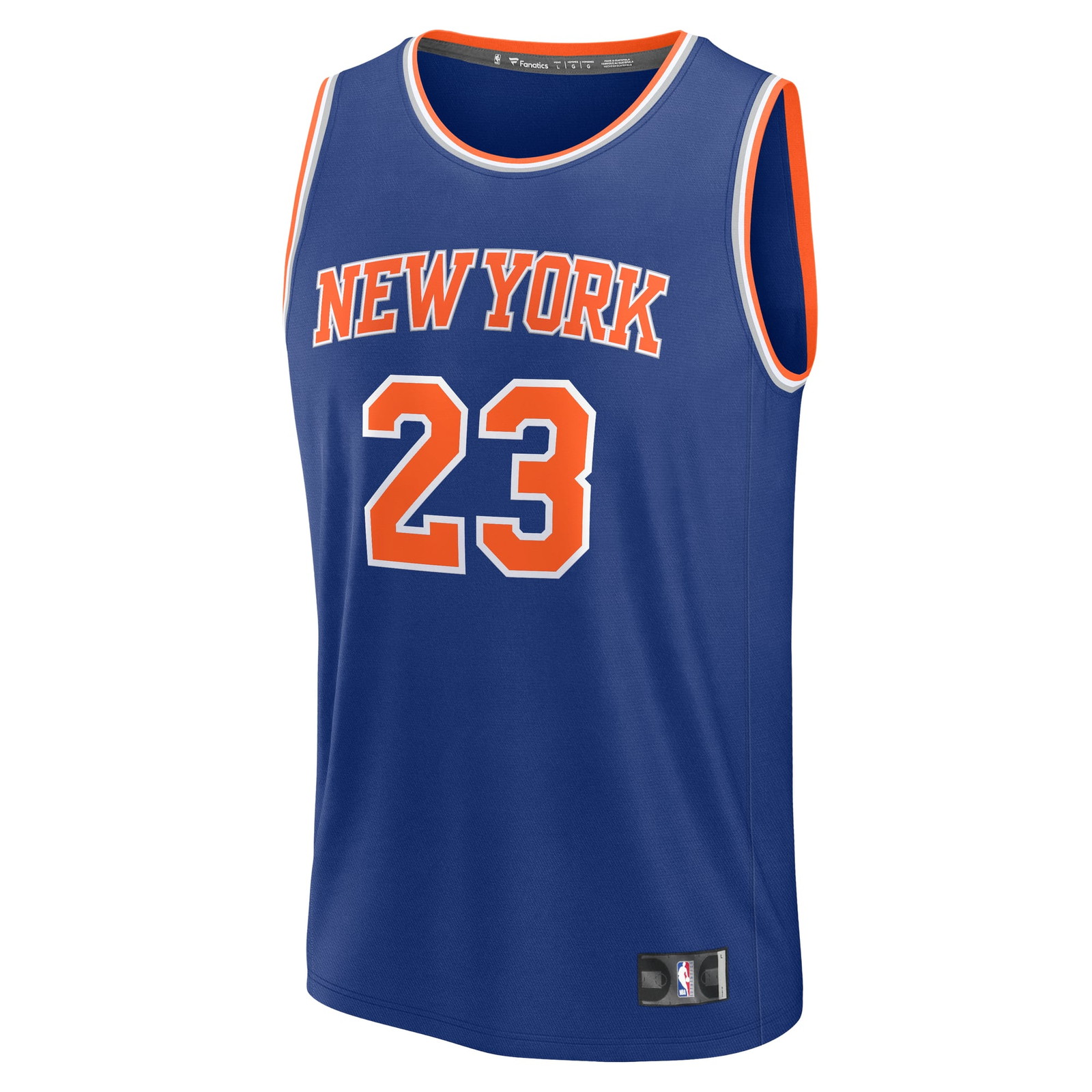Mitchell Robinson New York Knicks Fast Break Fan Version Jersey Icon Edition Blue - front view