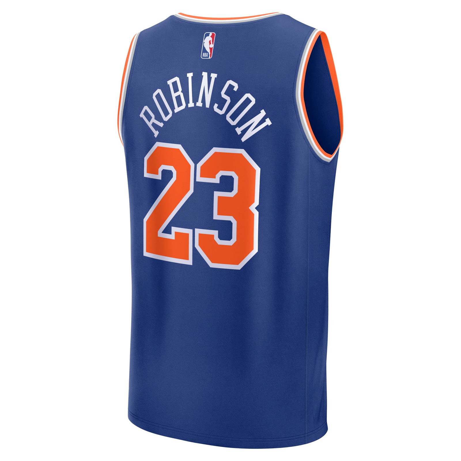 Mitchell Robinson New York Knicks Fast Break Fan Version Player Jersey Icon Edition Blue - back view
