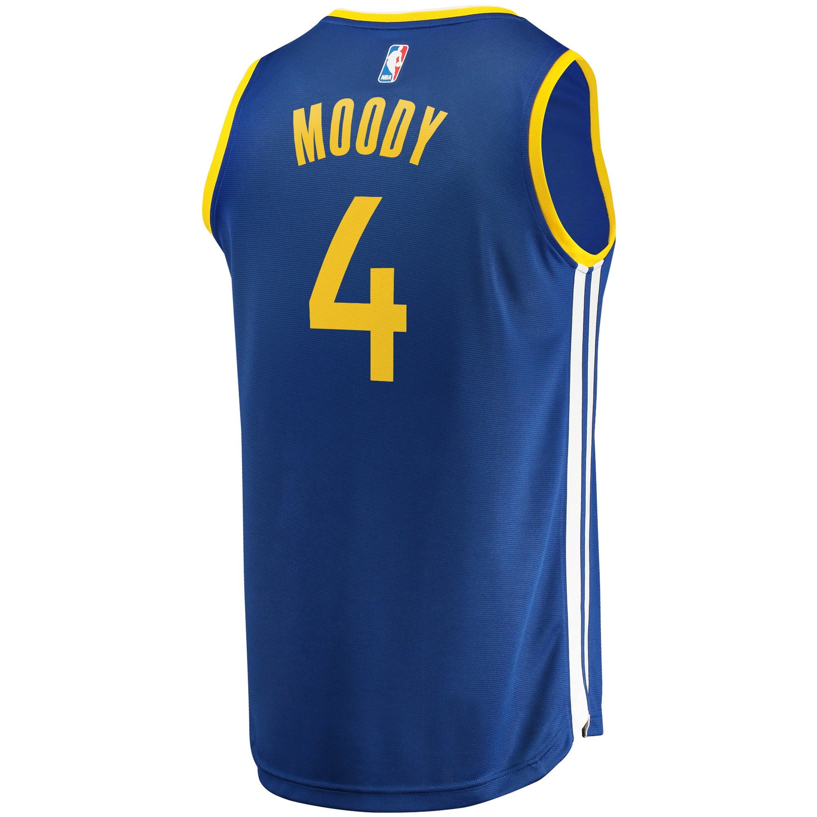 Moses Moody Golden State Warriors Fast Break Fan Version Jersey Icon Edition Royal - back view