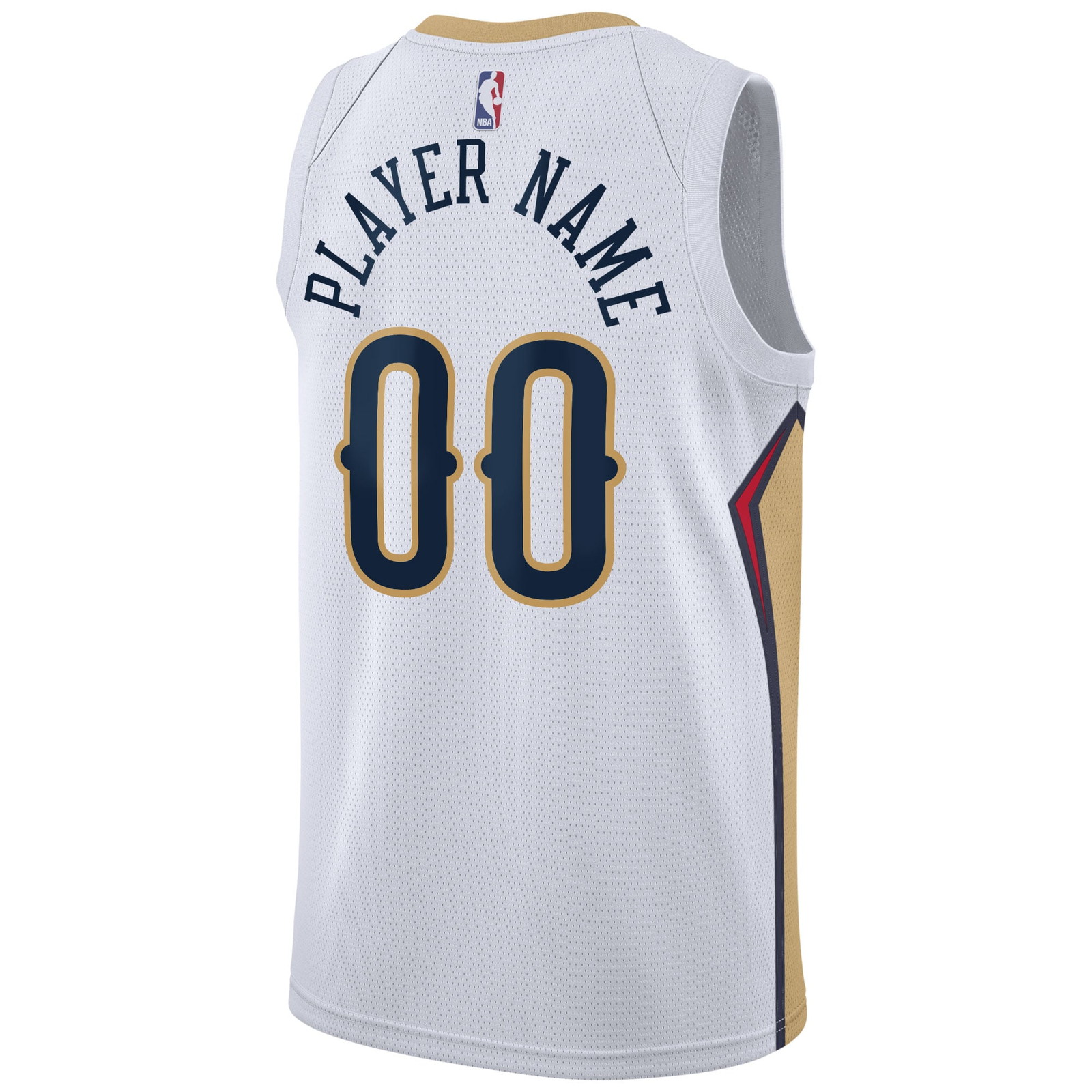 New Orleans Pelicans 2020/21 Swingman Custom Jersey Association Edition White - back view