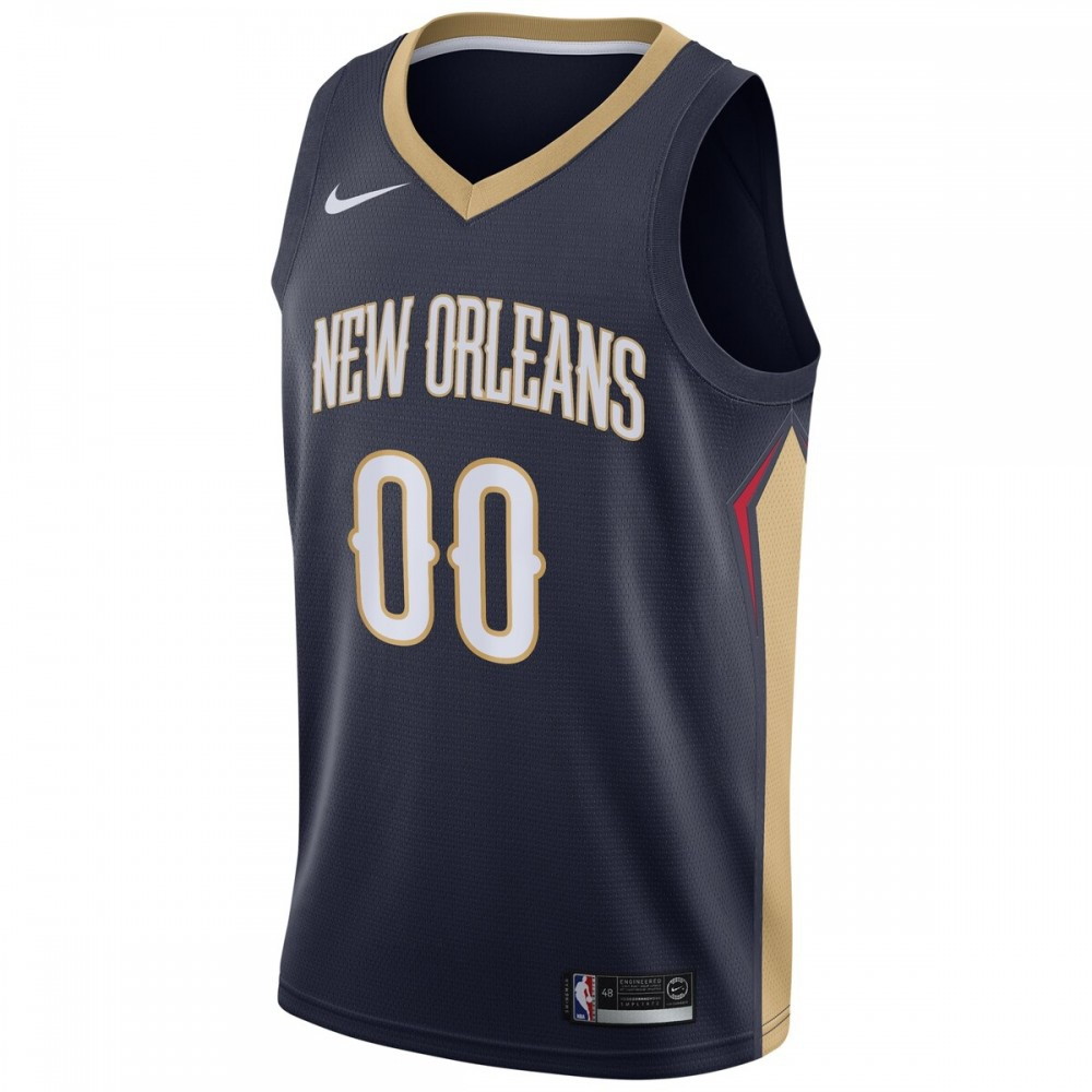 New Orleans Pelicans 2020/21 Swingman Custom Jersey Icon Edition Navy - second front view