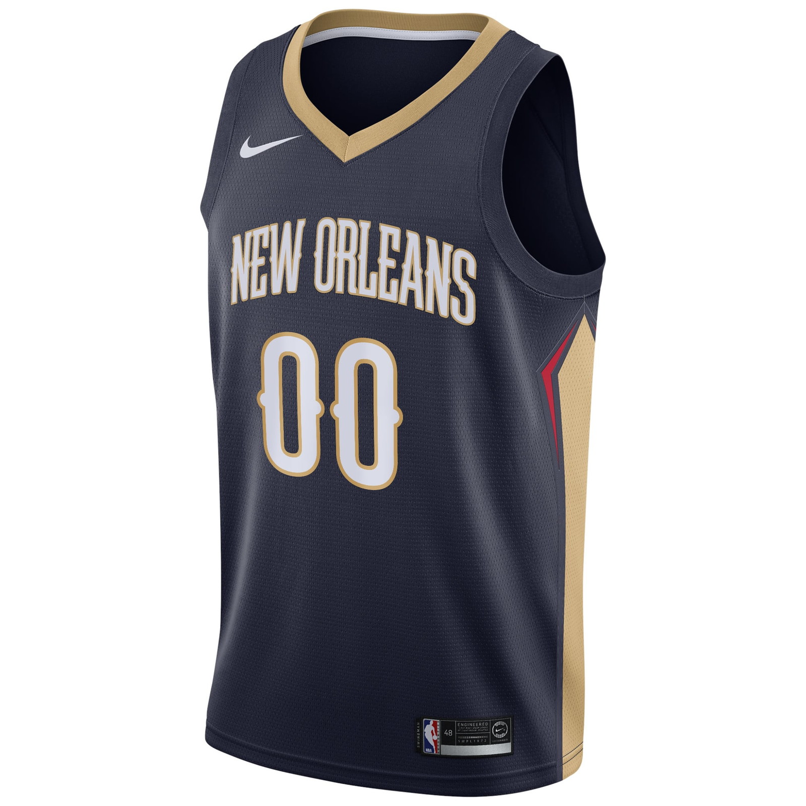 New Orleans Pelicans Swingman Custom Jersey Navy Icon Edition - front view