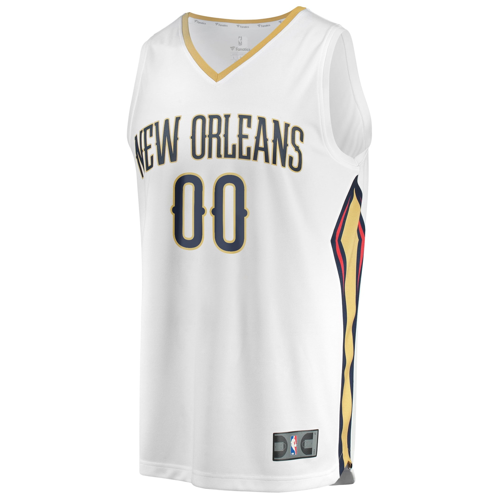 New Orleans Pelicans Unisex Custom Fast Break Jersey Association Edition White - front view