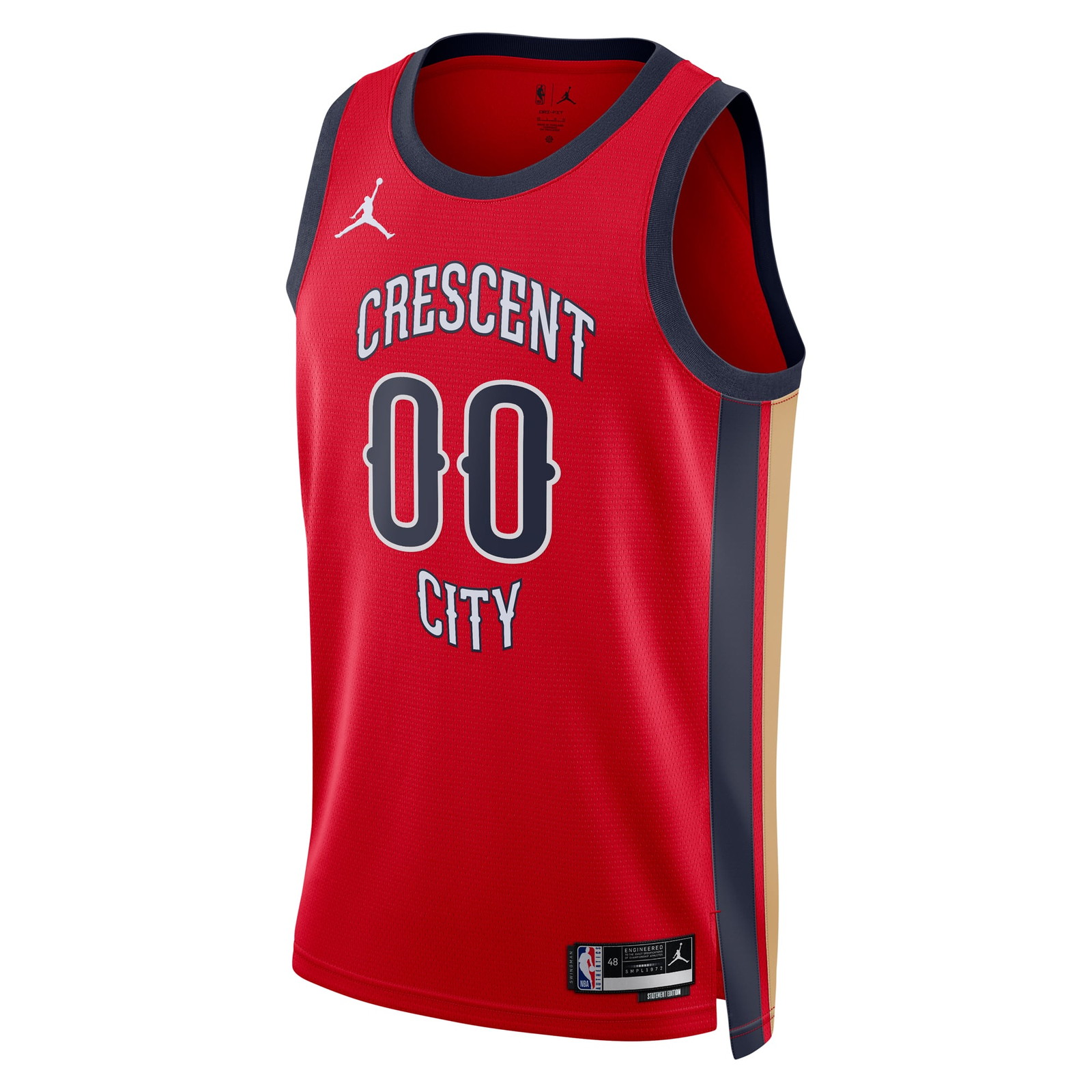 New Orleans Pelicans Unisex Swingman Custom Jersey Red Statement Edition - front view