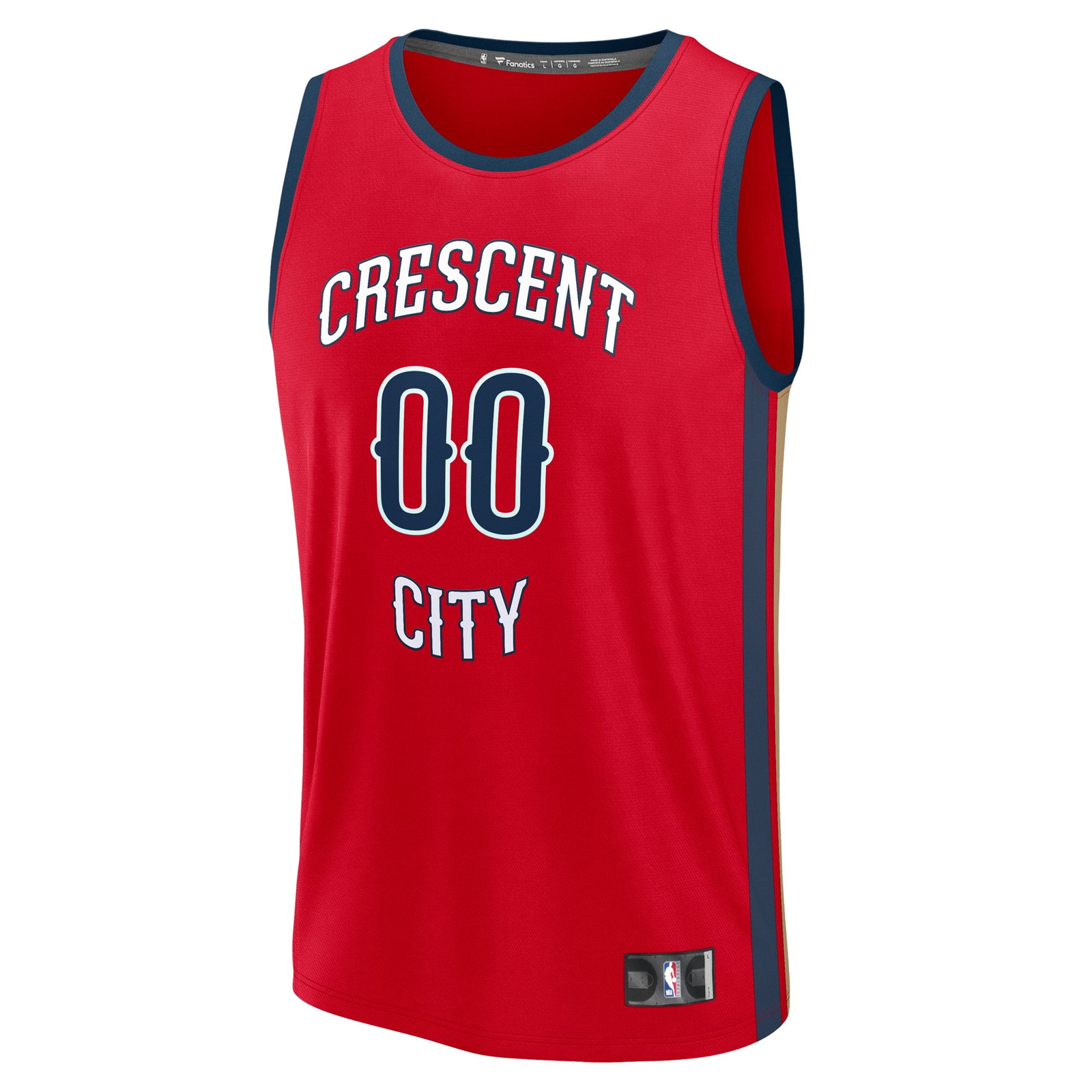 New Orleans Pelicans Fast Break Custom Jersey Statement Edition Red - front view