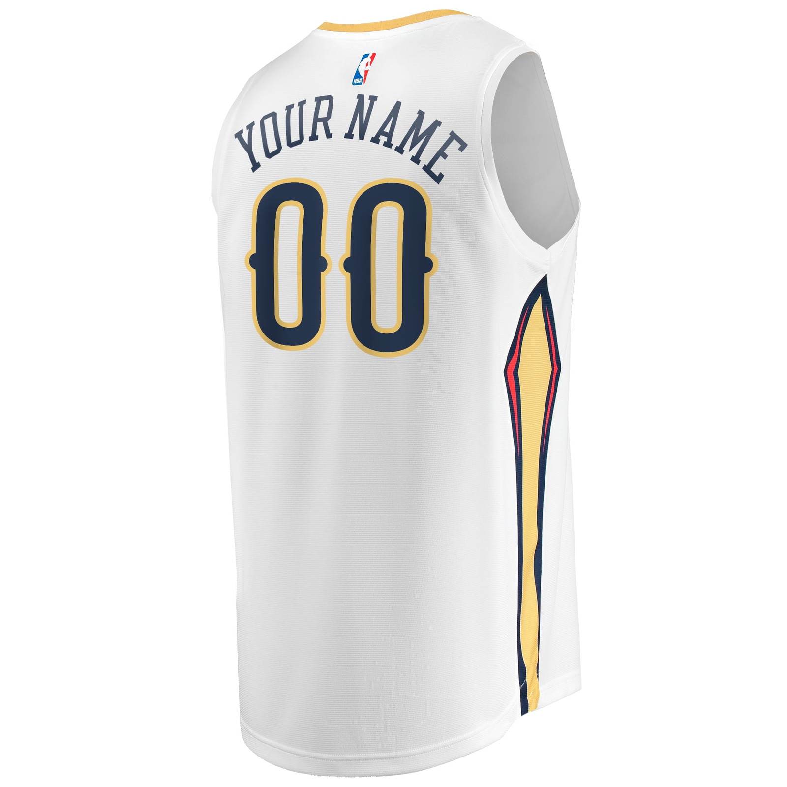 New Orleans Pelicans Youth Fast Break Fan Version Custom Jersey Association Edition - back view