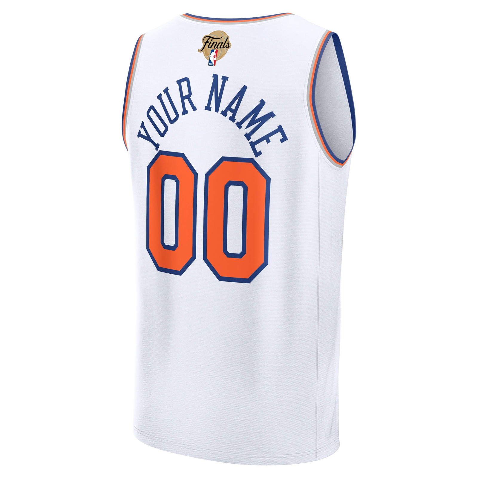 New York Knicks 2025 NBA Finals Fast Break Fan Version Custom Jersey Association - back view