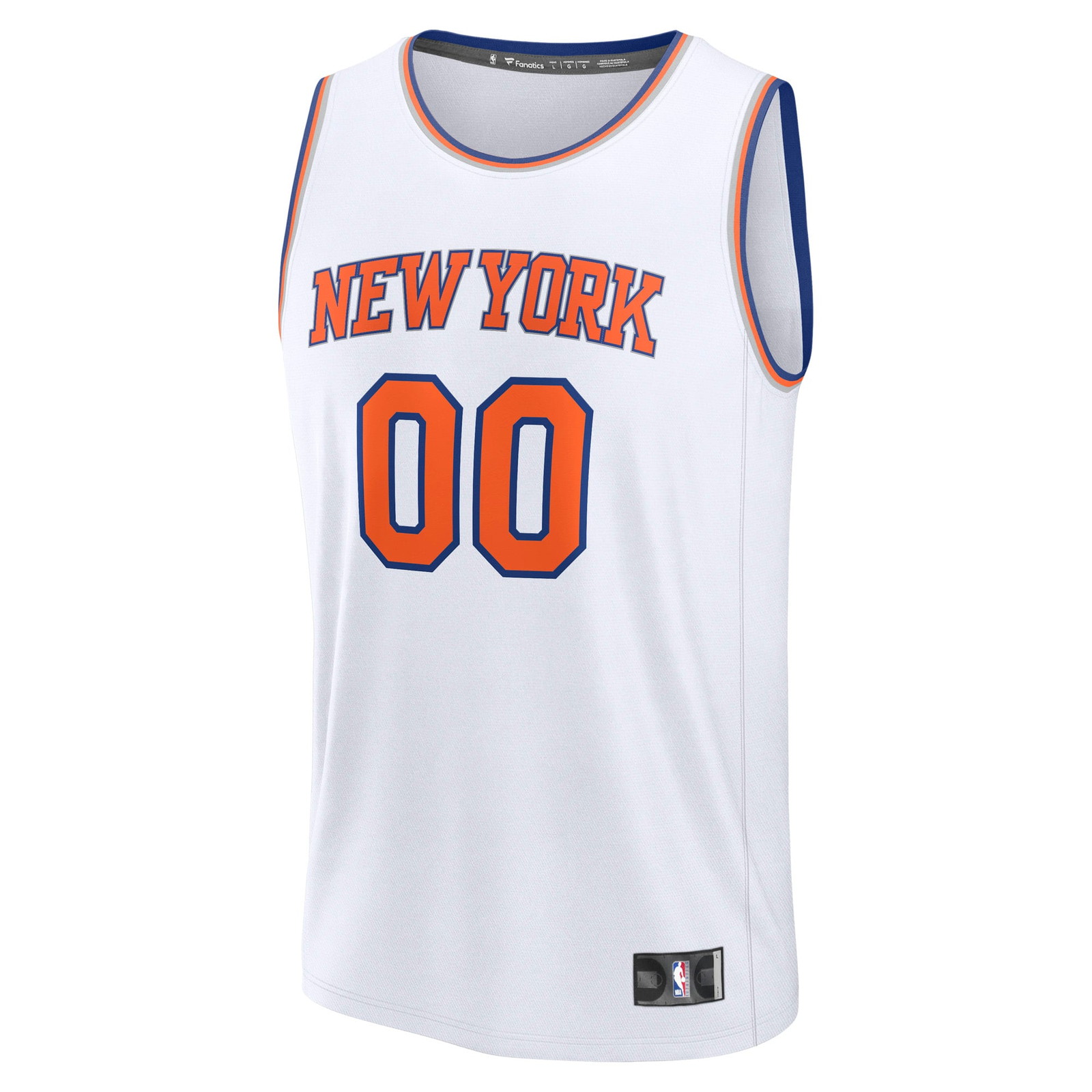 New York Knicks 2025 NBA Finals Fast Break Fan Version Custom Jersey Association - front view