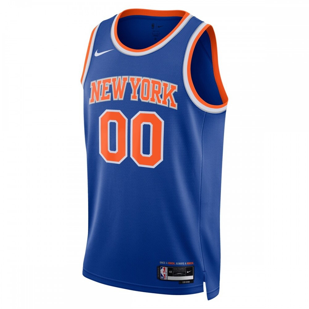 New York Knicks Unisex 2022/23 Swingman Custom Jersey Blue Icon Edition - second front view