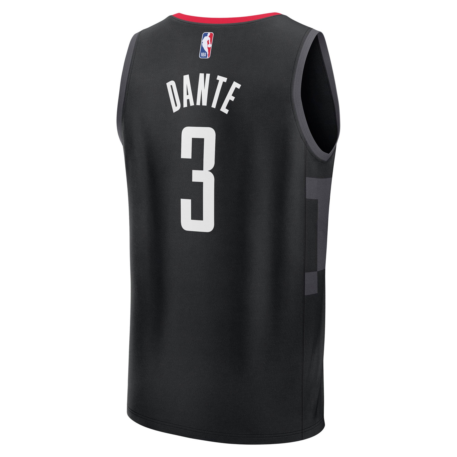 N'Faly Dante Houston Rockets Fast Break Fan Version Player Jersey Statement Edition - back view