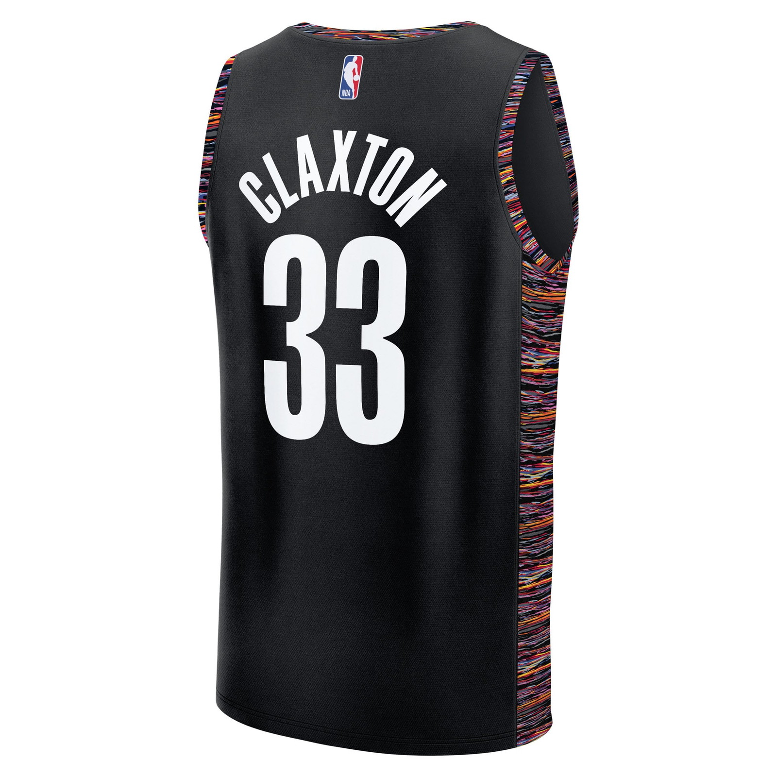 Nic Claxton Brooklyn Nets 2025/26 City Edition Fast Break Jersey Black - back view