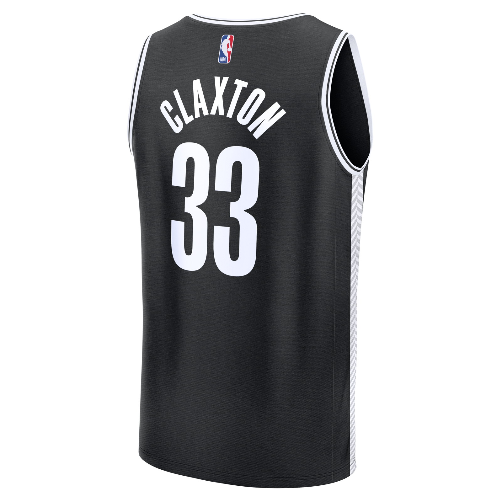 Nic Claxton Brooklyn Nets Fast Break Fan Version Jersey Black Icon Edition - back view