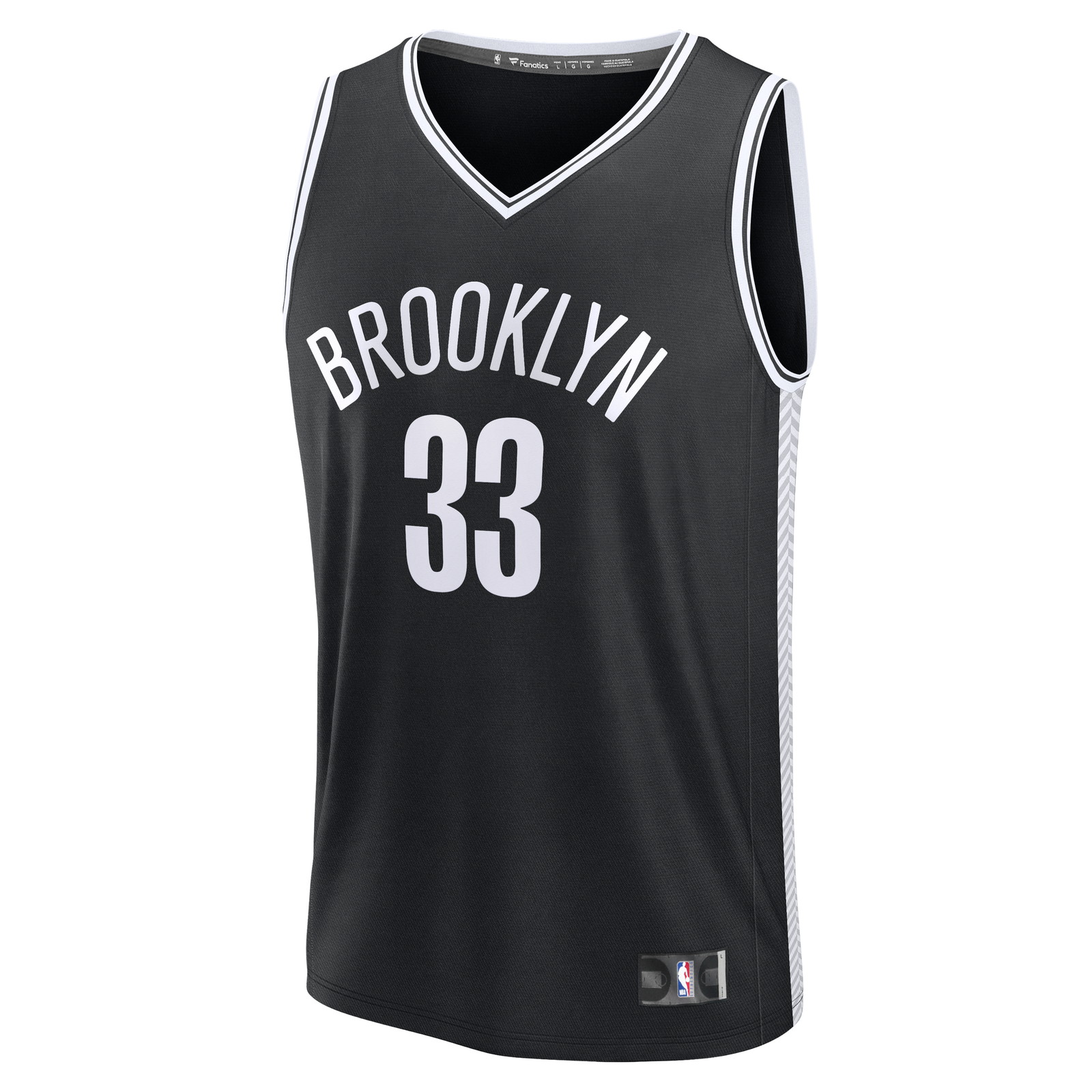 Nic Claxton Brooklyn Nets Fast Break Fan Version Jersey Black Icon Edition - front view