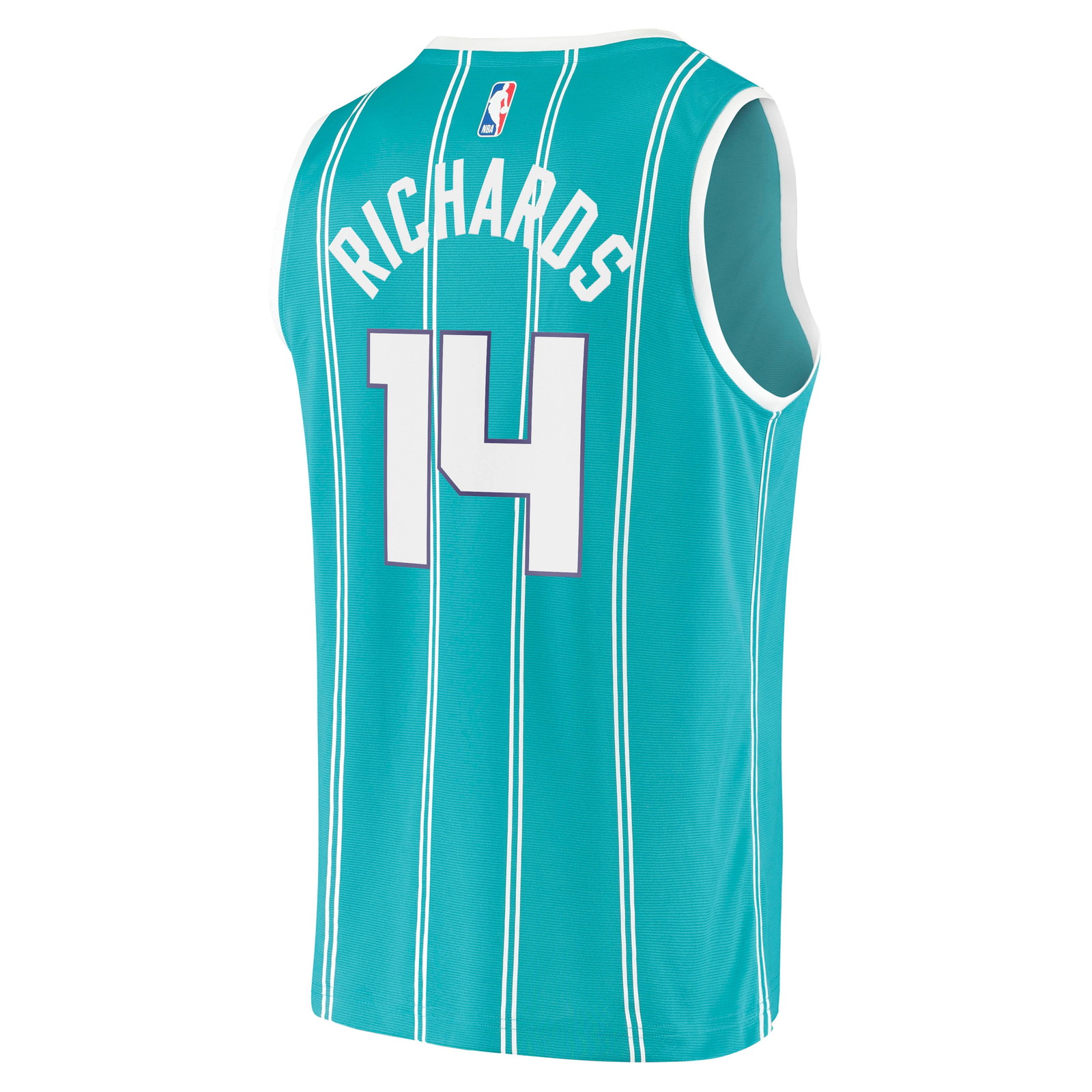 Nick Richards Charlotte Hornets Fast Break Fan Version Jersey Icon Edition Teal - back view
