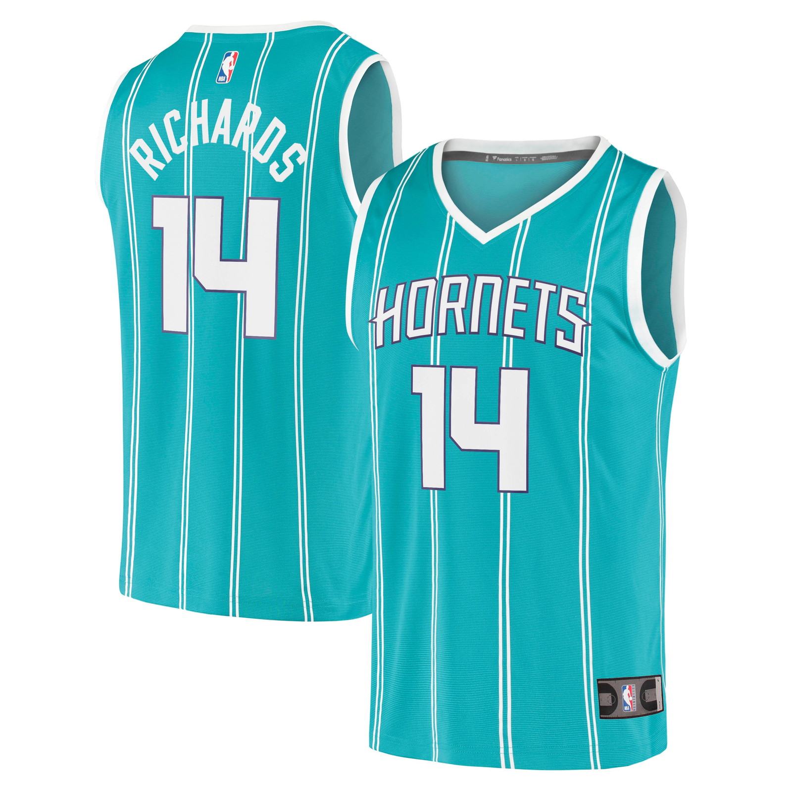 Nick Richards Charlotte Hornets Fast Break Fan Version Jersey Icon Edition - front and back view
