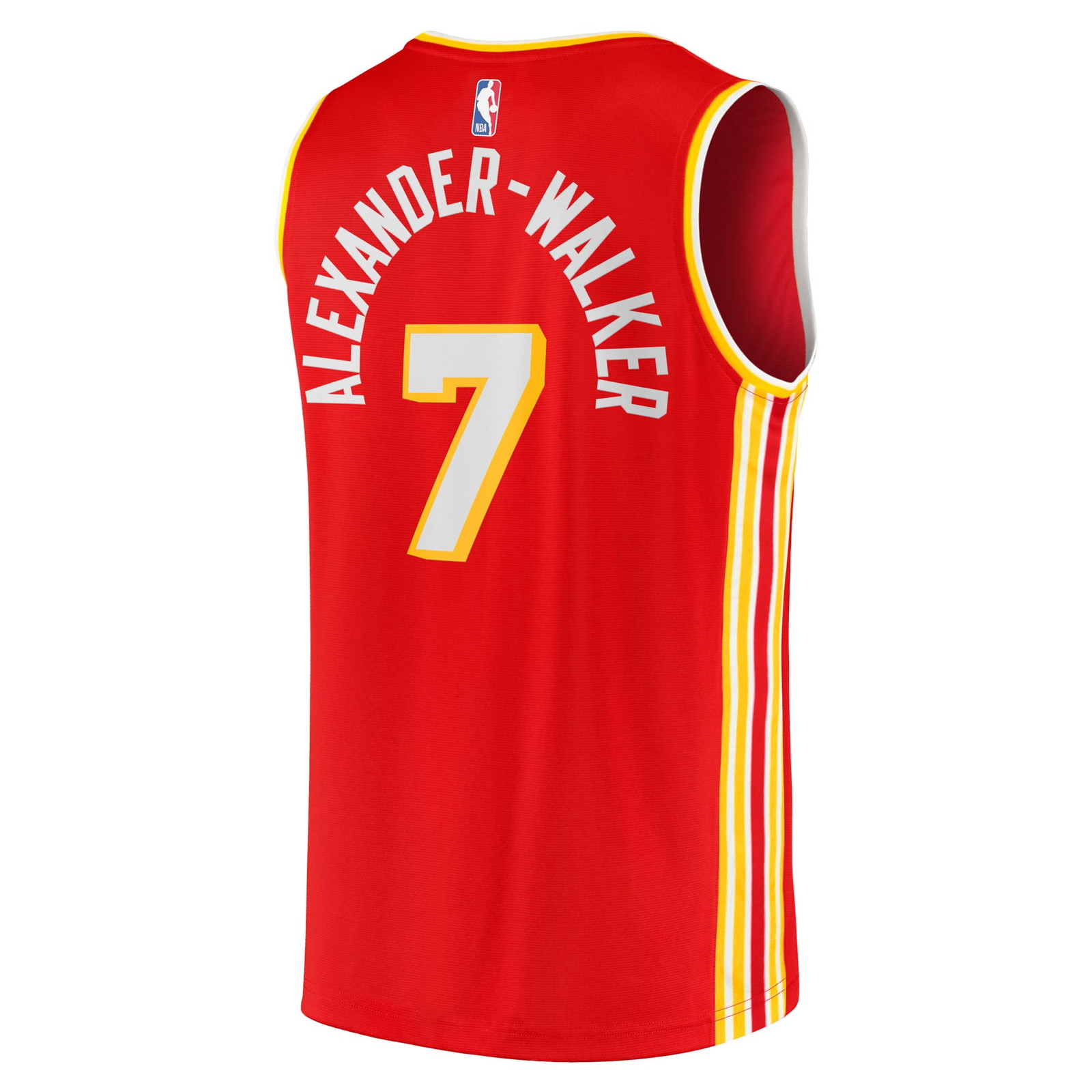 Nickeil Alexander-Walker Atlanta Hawks Fast Break Fan Version Jersey Red Icon Edition - back view