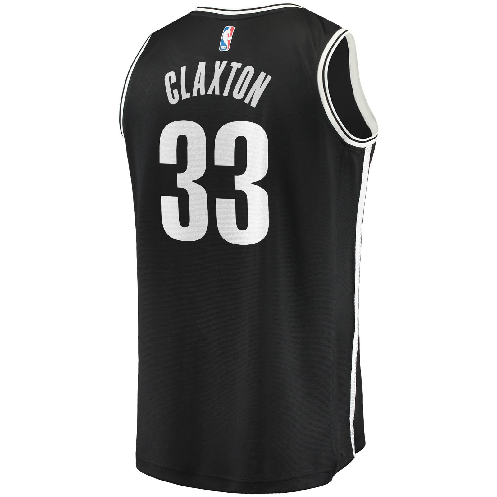 Nicolas Claxton Brooklyn Nets Fast Break Fan Version Jersey Icon Edition Black - back view