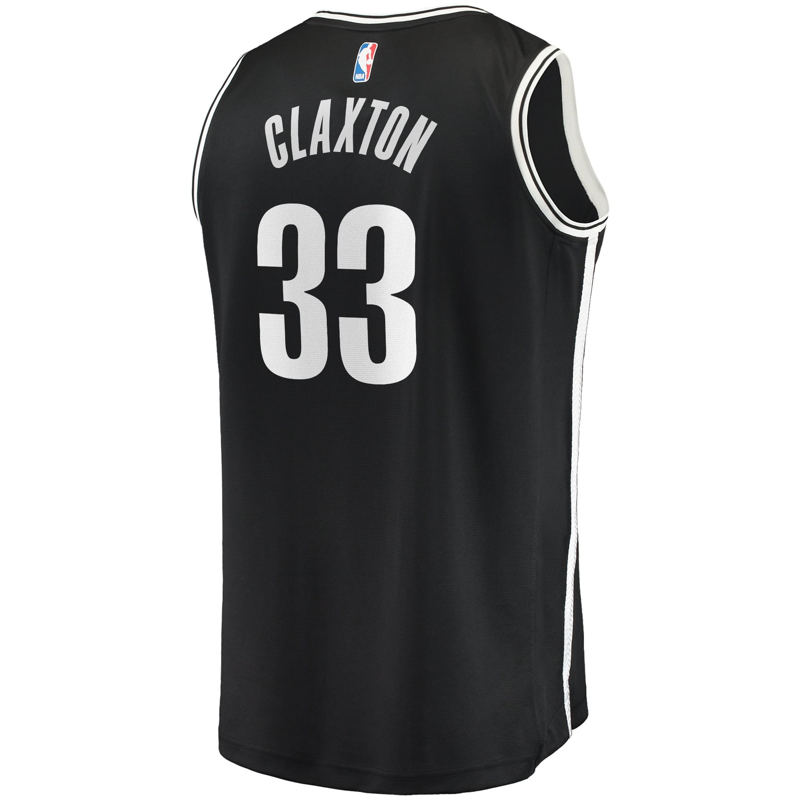 Nicolas Claxton Brooklyn Nets Fast Break Player Jersey Icon Edition Black - back view