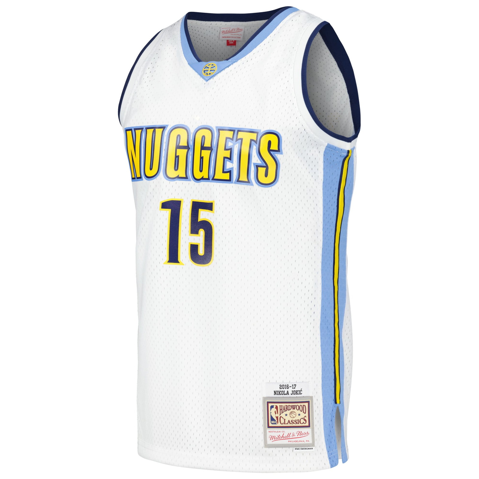 Nikola Jokić Denver Nuggets 2016/17 Throwback Swingman Jersey White - front view