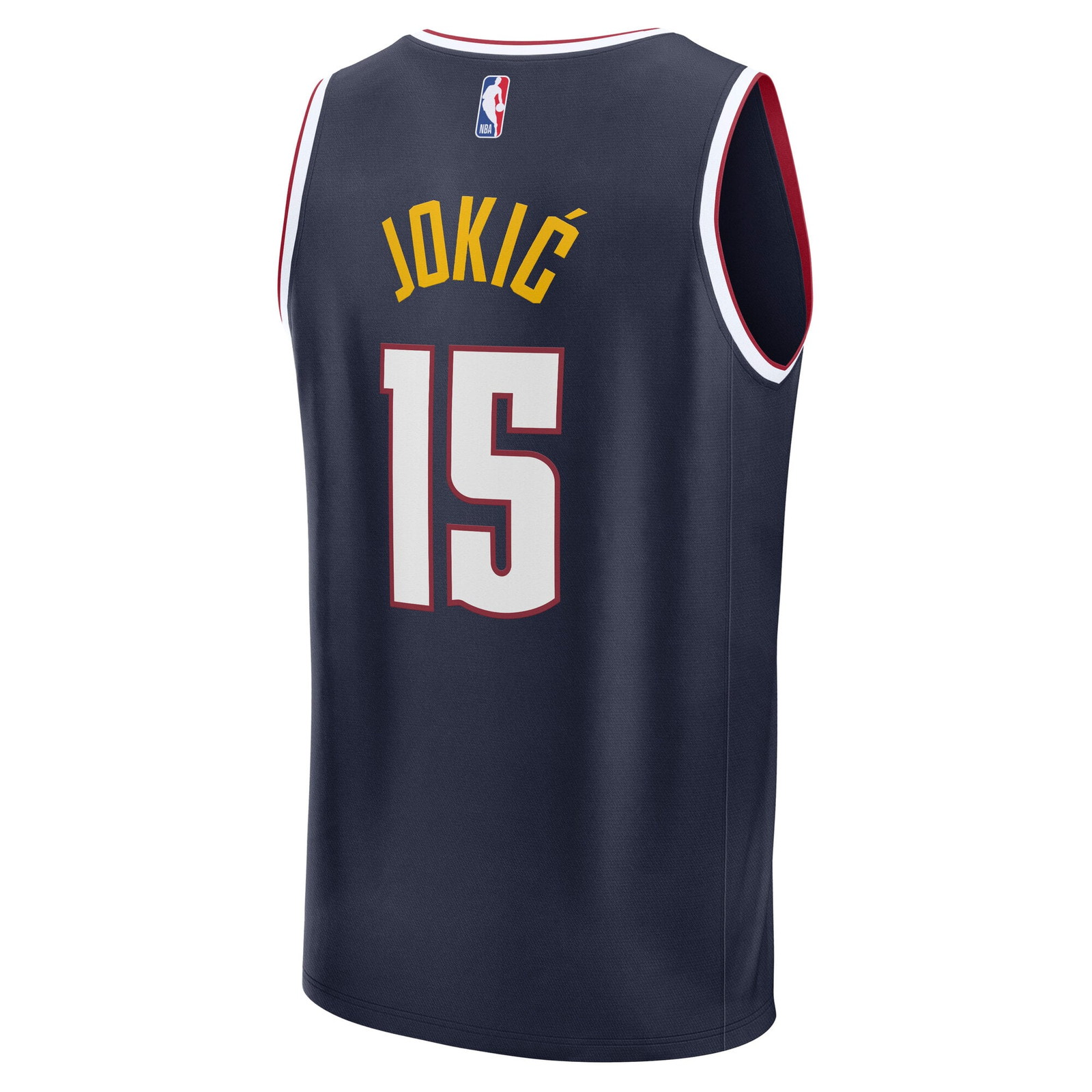 Nikola Jokić Denver Nuggets Fast Break Fan Version Player Jersey Icon Edition Navy - back view