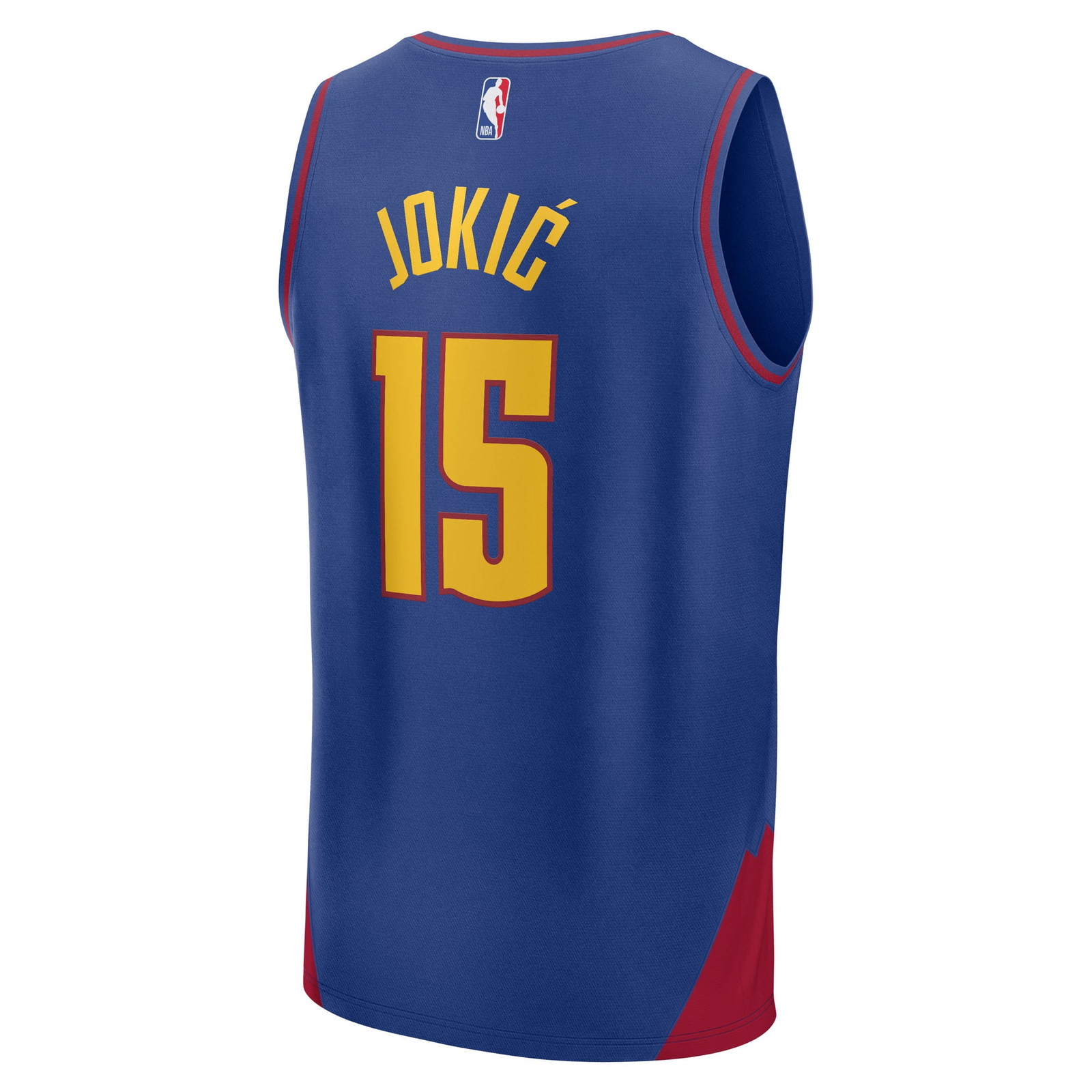 Nikola Jokić Denver Nuggets Fast Break Fan Version Player Jersey Statement Edition Blue - back view
