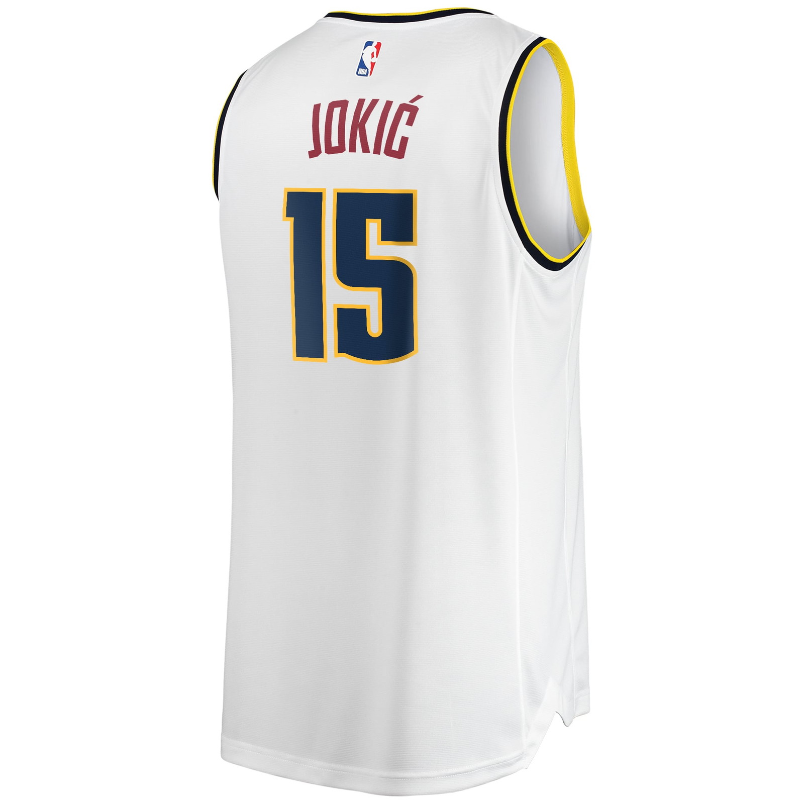 Nikola Jokić Denver Nuggets Fast Break Player Jersey Association Edition White - back view
